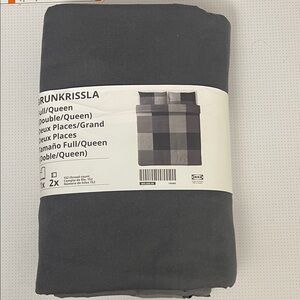 IKEA BRUNKRISSLA Dark Gray Duvet Cover Set